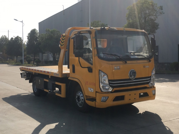 陝汽德龍K3000藍牌一拖二平闆清障車