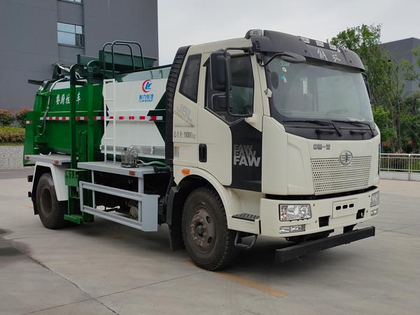 解放J6單橋12方廂式餐廚垃圾車