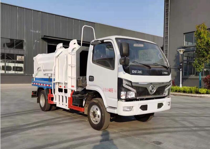 東風福瑞卡藍牌6方側挂自裝卸式垃圾車