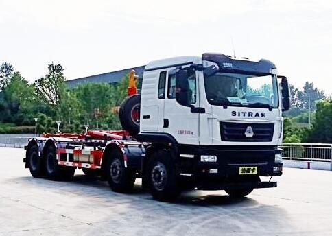 重汽汕德卡前四後(hòu)八20-22方鈎臂垃圾車